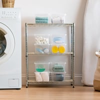 Iris Ohyama CNL-5 Prozirna plastična kutija za pohranu 5L – set od 10 komada, slaganje jedna na drugu, jednostavno zatvaranje, za odjeću, igračke, obuću 8