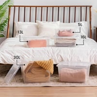 Iris Ohyama CNL-5 Prozirna plastična kutija za pohranu 5L – set od 10 komada, slaganje jedna na drugu, jednostavno zatvaranje, za odjeću, igračke, obuću 6