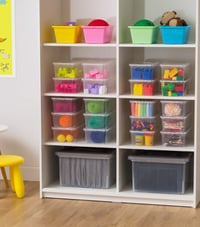 Iris Ohyama CNL-5 Prozirna plastična kutija za pohranu 5L – set od 10 komada, slaganje jedna na drugu, jednostavno zatvaranje, za odjeću, igračke, obuću 7