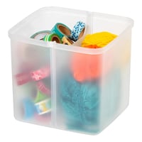 Priehľadný úložný box Iris Ohyama DCB-4, 18,9 l, so 4 vyberateľnými priehradkami a oddeľovačmi, prenosný organizér na Lego (stav: pozri 2. obrázok) 8