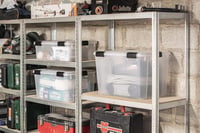 Iris Ohyama DDAT-L Hermetična plastična kutija za pohranu s poklopcem, 50 L, set od 4 komada, crna, s vodootpornim kopčama, složiva, otporna na prašinu 2