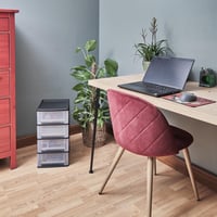 Plastový úložný box so zásuvkami Iris Ohyama DDOCH-2004, 4 zásuvky, čierny, formát A4/A5/A6, stolový organizér na dokumenty bez obsahu BPA do kancelárie a školy 2
