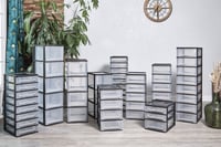 Plastový úložný box so zásuvkami Iris Ohyama DDOCH-2004, 4 zásuvky, čierny, formát A4/A5/A6, stolový organizér na dokumenty bez obsahu BPA do kancelárie a školy 8