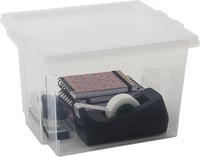 Súprava 6 priehľadných plastových úložných boxov s vekom Iris Ohyama IRIS 130621, stohovateľné, USB-S, 24 x 29 x 18,5 cm 4