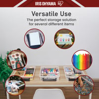 Set cutii de depozitare din plastic Iris Ohyama LLB-A4 – pentru documente A4, 36,5 x 25 x 7 cm, 3 bucăți, fără BPA, stivuibile 5