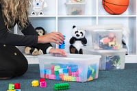 Iris Ohyama MCB-11 Set kutija za pohranu 11L, prozirne plastične kutije s poklopcem za slaganje, organizatori za cipele, 10 komada 2