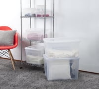 Iris Ohyama MCB-30 Prozirna plastična kutija za pohranu 30L – Set od 3 komada, slaganje jedna na drugu, za odjeću, obuću i igračke 4