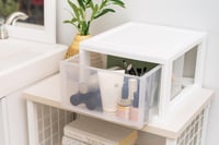 Iris Ohyama MSD-2 kutija s ladicama, 3 komada, 13,7 L, plastični organizator koji se može slagati, bijela/prozirna, bez BPA, za lijekove, papir i pribor za rukotvorine 7