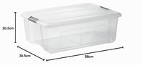 Úložný box s vekom Iris Ohyama NTB-30, 30 l, 4 ks, strieborný, bezpečné uzatváranie, stohovateľný, s rukoväťami, bez BPA, do spálne, šatníka, kancelárie 8