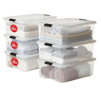 Set kutija za pohranu Iris Ohyama NTB-30, 30 L, 6 komada - prozirne 1