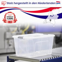 Iris Ohyama NTB-45 Plastična kutija za odlaganje 45L, set od 6 komada, crna, bez BPA, složiva, s kopčama za zatvaranje, 58x39,5x30 cm 3