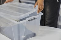 Iris Ohyama NTB-45 Tárolódoboz Tetővel, 45L, 4 db, Ezüst, Biztonságos Zárás, Egymásra Rakható, Fogantyúkkal, BPA-mentes Műanyag 6