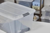 Iris Ohyama NTB-45 Tárolódoboz Tetővel, 45L, 4 db, Ezüst, Biztonságos Zárás, Egymásra Rakható, Fogantyúkkal, BPA-mentes Műanyag 8