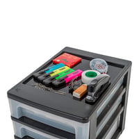 Dulap cu sertare din plastic Iris Ohyama OCH-2006, 6 sertare, format A4, negru, organizator pentru birou și școală 5