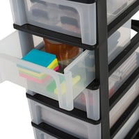 Dulap cu sertare din plastic Iris Ohyama OCH-2006, 6 sertare, format A4, negru, organizator pentru birou și școală 4