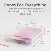 Iris Ohyama SBC-350 Priehľadný prenosný úložný box s vekom, 10 l, súprava 3 ks, organizér na dokumenty, organizér na písací stôl, bez BPA 4