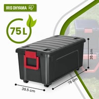 Sada úložných boxov Iris Ohyama SIA-75, 3 ks, 75 l, s kolieskami, stohovateľné – čierna 2
