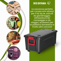 Sada úložných boxov Iris Ohyama SIA-75, 3 ks, 75 l, s kolieskami, stohovateľné – čierna 5
