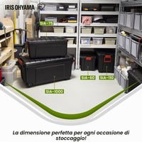 Sada úložných boxov Iris Ohyama SIA-75, 3 ks, 75 l, s kolieskami, stohovateľné – čierna 6