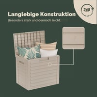 Vonkajší úložný box IRIS USA, 132 litrov – uzamykateľný, UV odolný, z nepremokavej živice, na terasové/záhradné vankúše a náradie, odolný voči poveternostným vplyvom 10