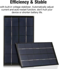 Irishom Hordozható Napelemes Töltő USB Csatlakozással Mobiltelefonokhoz 2W 5V Szolár Panel Kempingezéshez Túrázáshoz Utazáshoz 7