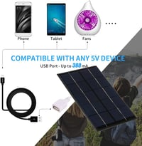 Irishom Hordozható Napelemes Töltő USB Csatlakozással Mobiltelefonokhoz 2W 5V Szolár Panel Kempingezéshez Túrázáshoz Utazáshoz 3