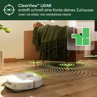 Robot aspirator iRobot Roomba Combo 405 Plus cu stație AutoWash - ClearView LiDAR - 7000Pa - lavete de ștergere DualClean - SmartScrub - golire autonomă 75 de zile - Alb 6