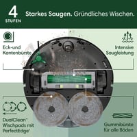 Robotický vysávač s mopom iRobot Roomba Combo 505 Plus + stanica AutoWash – Clearview Pro LiDAR – 7000 Pa – mopy DualClean Perf 2