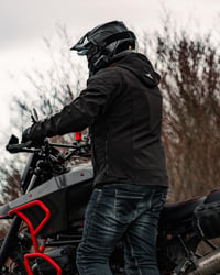 IRON JIA'S Muška moto jakna, veličina XXL, za sva godišnja doba, s CE odobrenim štitnicima za ramena i laktove, uklonjivom podstavom i kapuljačom, vodootporna i otporna na vjetar 2