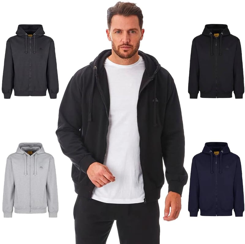 Iron Mountain Férfi Fleece Pulóver Teljes Cipzárral Kapucnis Felső