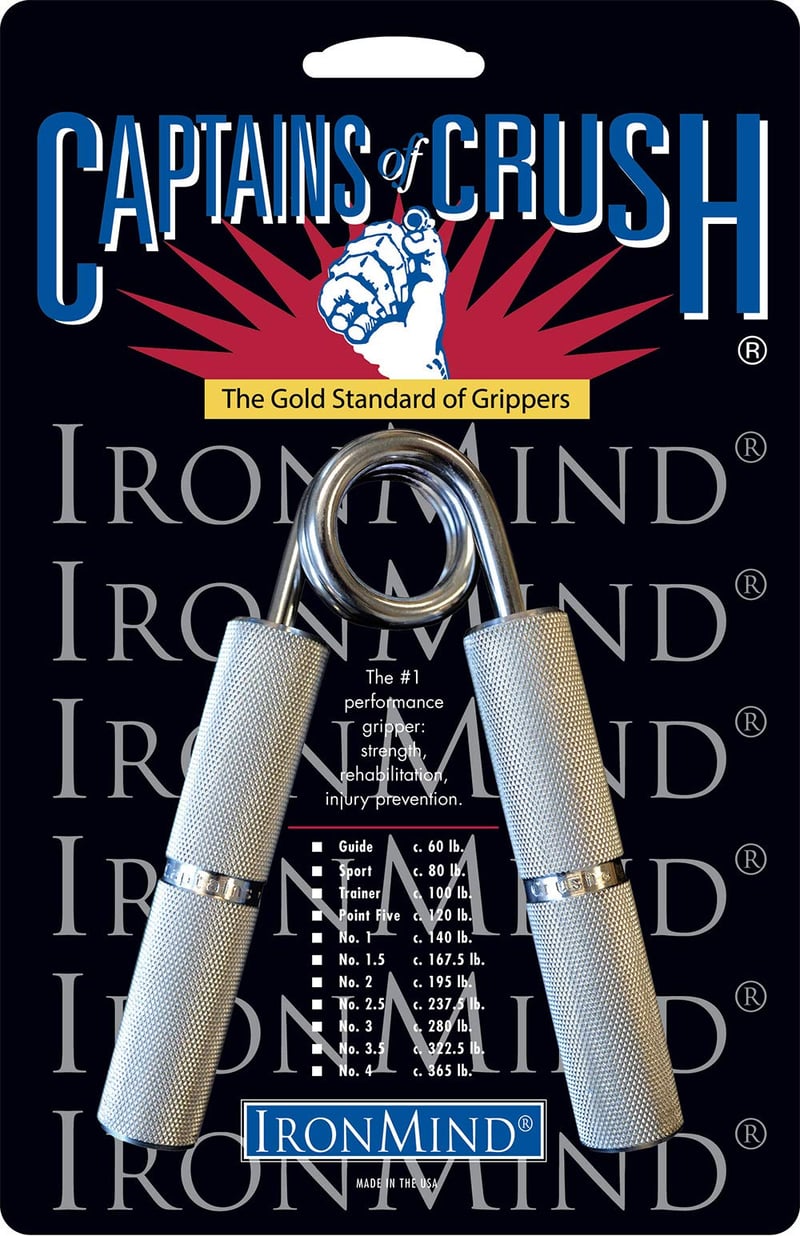 Posilňovač predlaktia IronMind Captains of Crush (CoC) No. 1 - 63 kg / 140 lb - Posilňovač prstov a stisku - Zlatý štandard medzi expandérmi na ruky