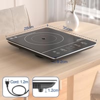 IsEasy Indukciós Főzőlap 2100W, 9 Fokozat, 8 Órás Időzítő, Gyermekzár, Fekete 3