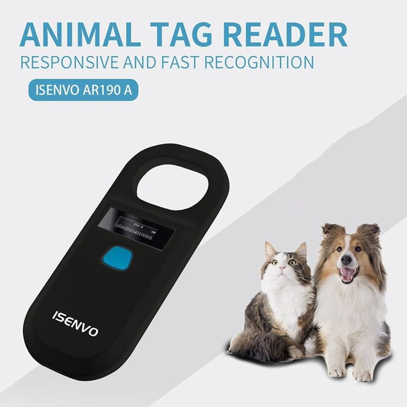 ISENVO Állat Chip Olvasó Töltöthető RFID Mikro Chip Szkenner 134.2 125 kHz