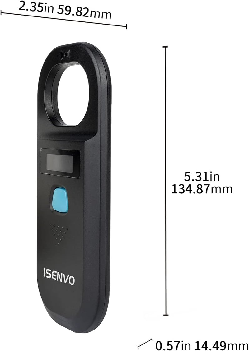 ISENVO Állat Chip Olvasó Töltöthető RFID Mikro Chip Szkenner 134.2 125 kHz