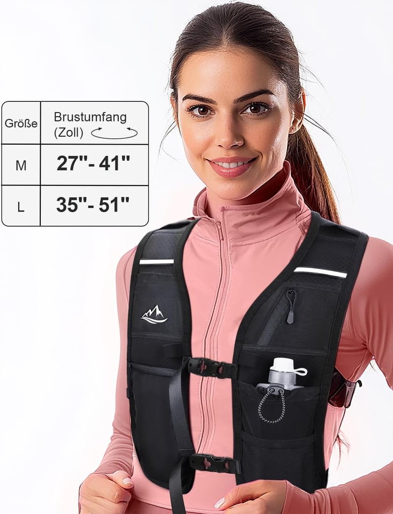 ISEYOU Ultralight futó hátizsák reflektív hidratációs mellény futáshoz kerékpározáshoz