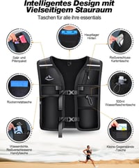 ISEYOU Ultralight futó hátizsák reflektív hidratációs mellény futáshoz kerékpározáshoz 3