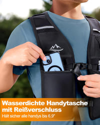 ISEYOU Ultralight futó hátizsák reflektív hidratációs mellény futáshoz kerékpározáshoz 6