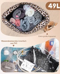 Plážová taška ISEYOU XXL s chladiacou taškou, 49 l, vodoodolná, na zips, skladacia dámska taška na dovolenku, piknik, cestovanie, s 8 vreckami 5