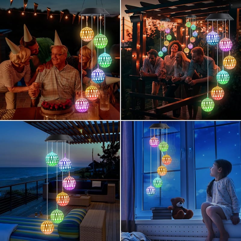 iShabao Marokkói Szolár Szélcsengő 6 LED-es Kültéri Dekoráció - Moroccan