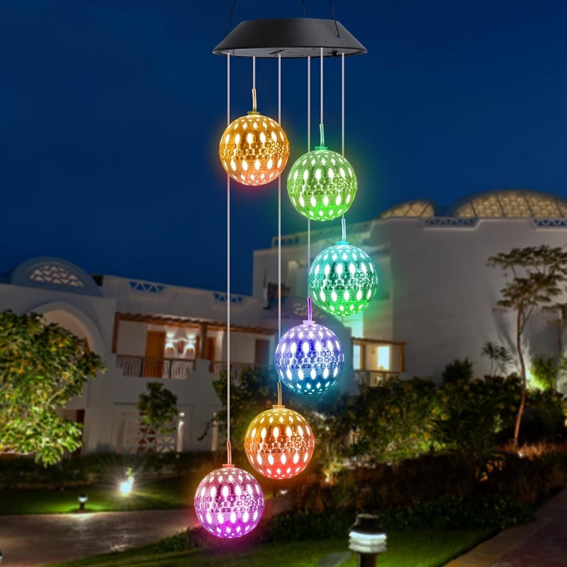 iShabao Marokkói Szolár Szélcsengő 6 LED-es Kültéri Dekoráció - Moroccan