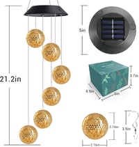 iShabao Marokkói Szolár Szélcsengő 6 LED-es Kültéri Dekoráció - Moroccan 7
