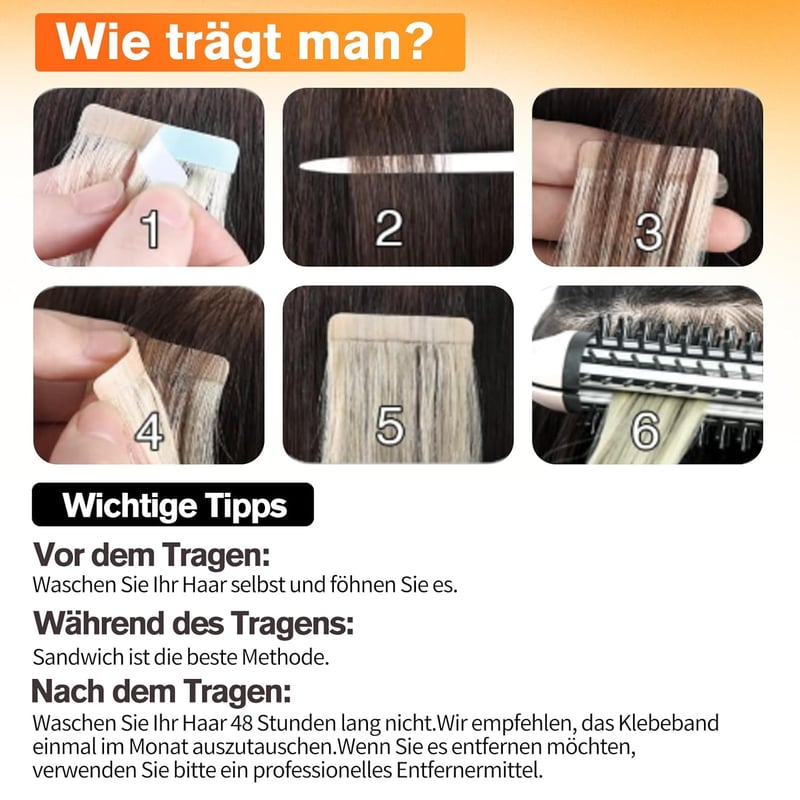 ISHEENY Tape-In Valódi Hajhosszabbítás Göndör 55cm Természetes Fekete 50g