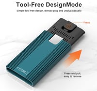 ISHEEP RAID M.2 NVMe Dupla SSD Ház USB 3.2 Gen2 Type-C Adapterrel, PM/RAID0/RAID1/LARGE Módokkal K2022R 6