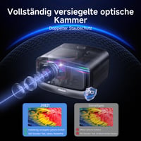 Proiector Smart 4K iSinbox – Compatibil cu Netflix, 1500 ANSI, HDR10+, Dolby Audio, WiFi 6, Bluetooth, Focalizare automată, Corecție trapezoidală 6D, Rezistent la praf – Home cinema și proiecție în aer liber 5
