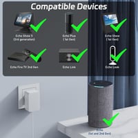 Isisyu 21W Tápegység Echo 1-2 Gen, Echo Show, Echo Plus, Fire TV Adapter Kábellel 2