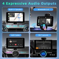 islxuox 7-palcový Android displej do auta a CarPlay, bezdrôtový CarPlay, 1080P HD cúvacia kamera, IPS dotyková obrazovka, Bluetooth, AUX, FM, GPS navigácia 6