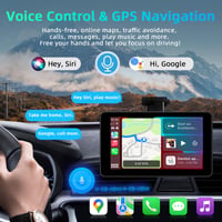 islxuox 7-palcový Android displej do auta a CarPlay, bezdrôtový CarPlay, 1080P HD cúvacia kamera, IPS dotyková obrazovka, Bluetooth, AUX, FM, GPS navigácia 4