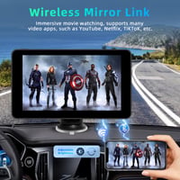 islxuox 7-palcový Android displej do auta a CarPlay, bezdrôtový CarPlay, 1080P HD cúvacia kamera, IPS dotyková obrazovka, Bluetooth, AUX, FM, GPS navigácia 5