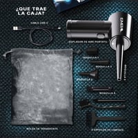 Suflantă cu aer comprimat premium ISMERAL Superpack, 100.000 RPM, baterie de 6000 mAh, cu 9 accesorii și geantă de transport, pistol pentru curățarea PC-ului 4