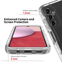 Puzdro ISOI pre Samsung Galaxy A14 4G/5G, 360-stupňová ochrana, priehľadné, ultra tenký TPU silikón a PC zadný kryt, dvojitá ochrana, priehľadné 2